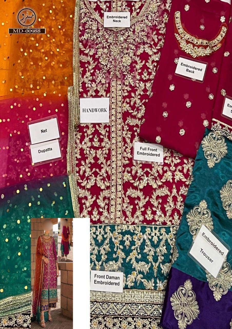 Luxury Embroidered 3-Piece Unstitched Suite UP23