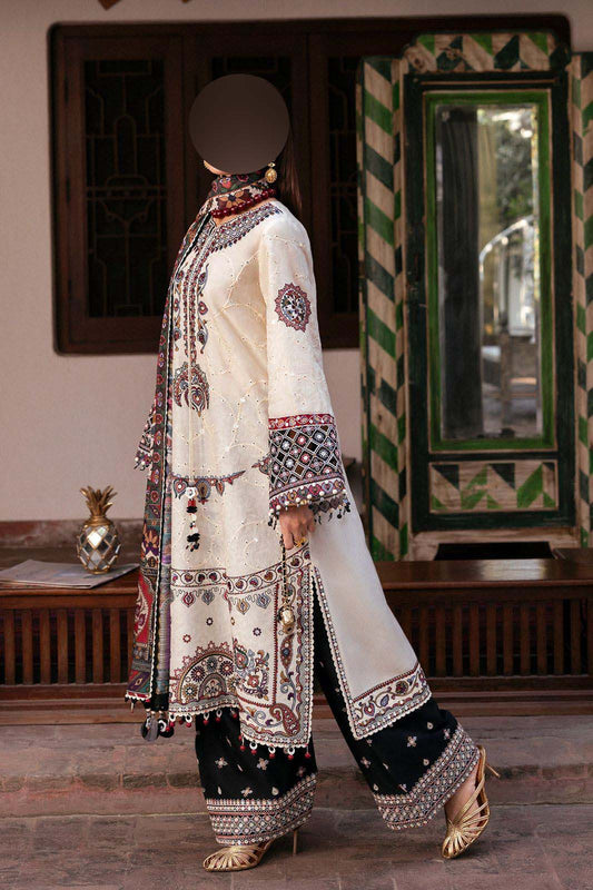 Jazmin Heavy Embroidered Lawn 3-Piece with Digital Printed Monark Dupatta Unstitched DPS105