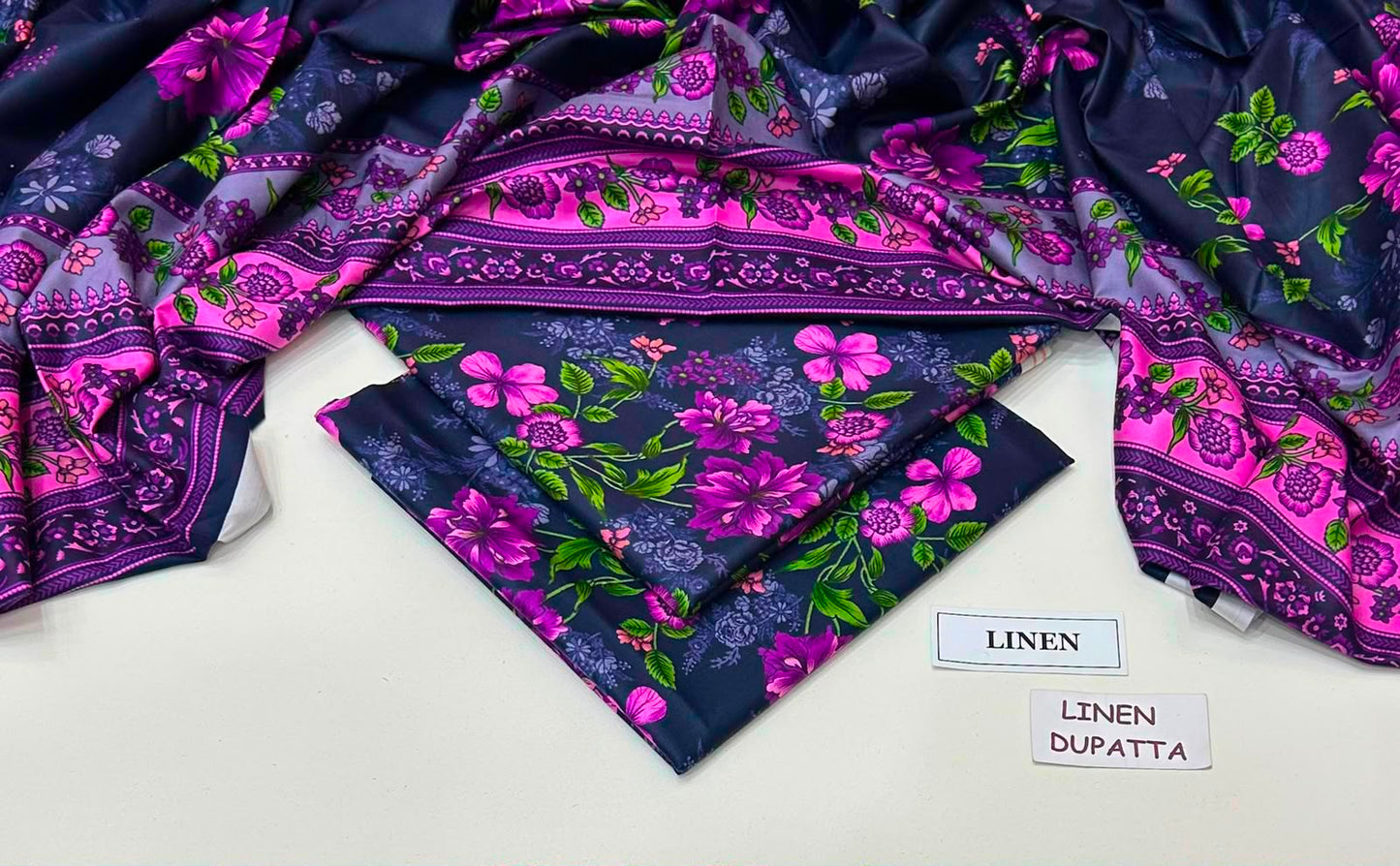 Premium Digital Printed Linen 3-Piece Suit 220-23