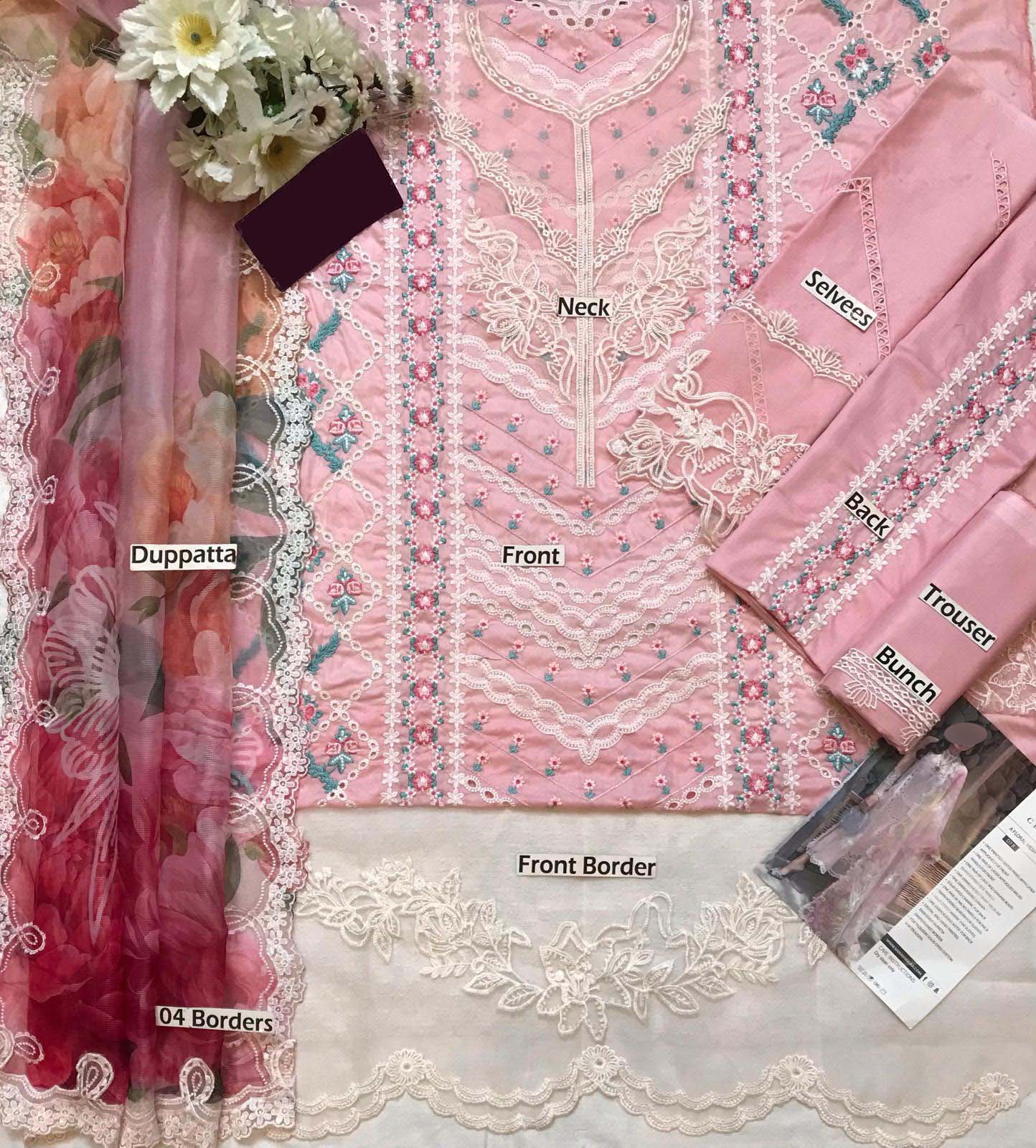 Crimson Luxury Chikankari Lawn 3-Piece Unstitched Suit