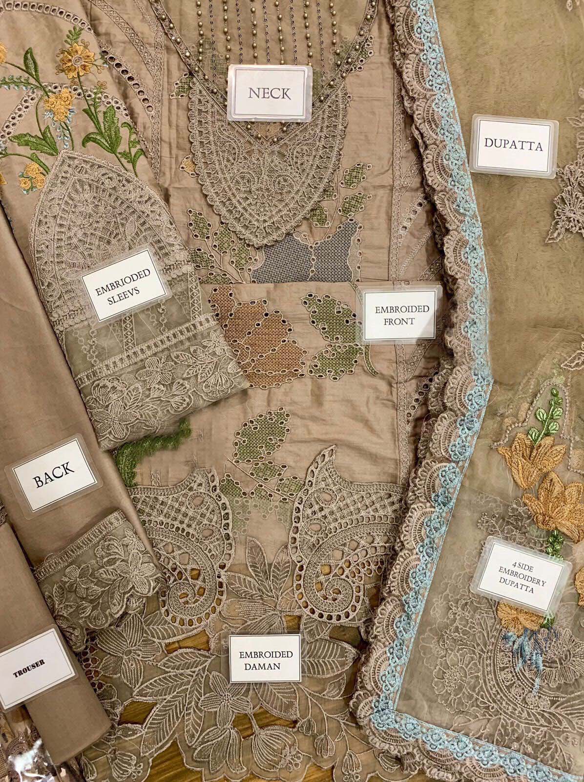 Maria B 3-Piece Luxury Embroidered Chikankari Lawn Suit MX8101