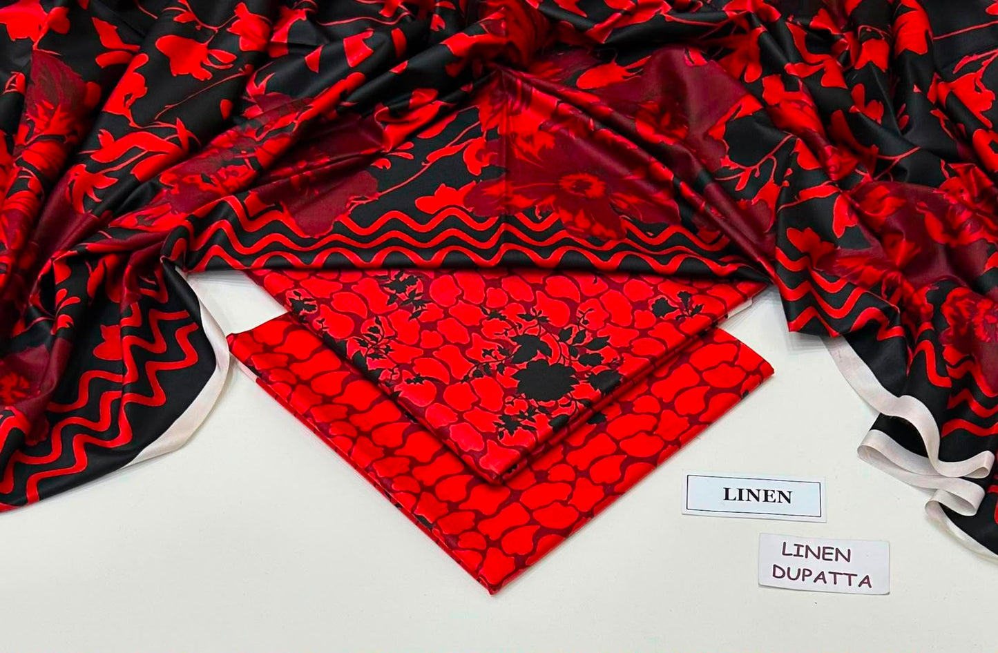 Premium Digital Printed Linen 3-Piece Suit 220-43