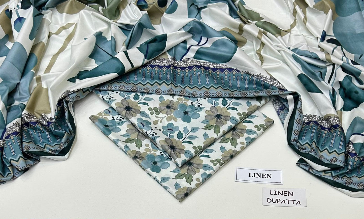 Premium Digital Printed Linen 3-Piece Suit 220-47