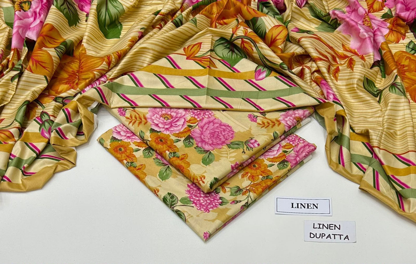 Premium Digital Printed Linen 3-Piece Suit 220-50