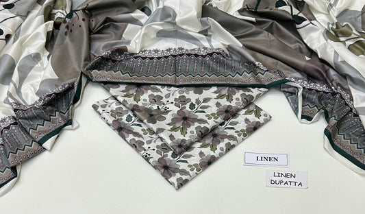 Premium Digital Printed Linen 3-Piece Suit 220-51