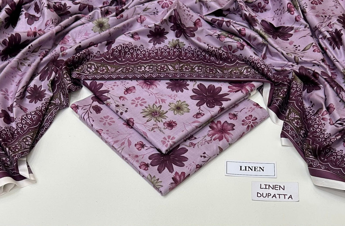 Premium Digital Printed Linen 3-Piece Suit 220-53