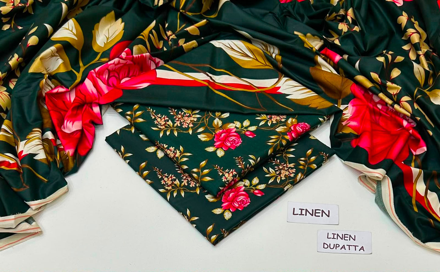 Premium Digital Printed Linen 3-Piece Suit 220-39
