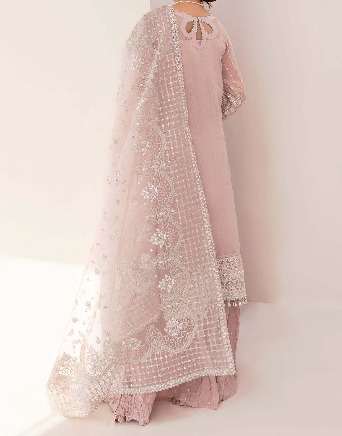 Baroque Organza 3-Piece with Embroidered Dupatta & Shalmoz Silk Trouser Unstitched UP54