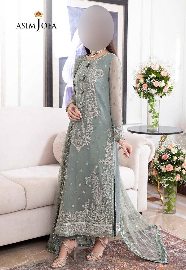 Asim Jofa Chiffon Collection 3-Piece  Unstitched UP68