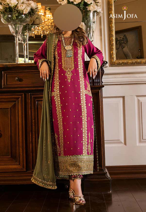 Luxury Embroidered Chiffon 3-Piece Suite Unstitched UP86