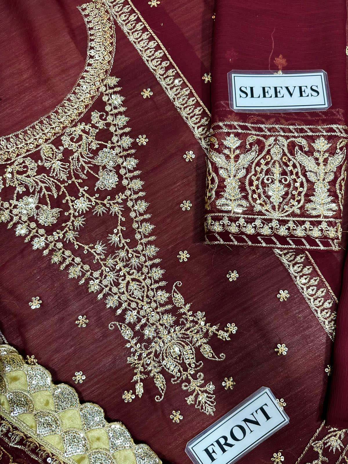 Asim Jofa Sequence Embroidered Chiffon 3-Piece with Malai Trouser Unstitched UP57