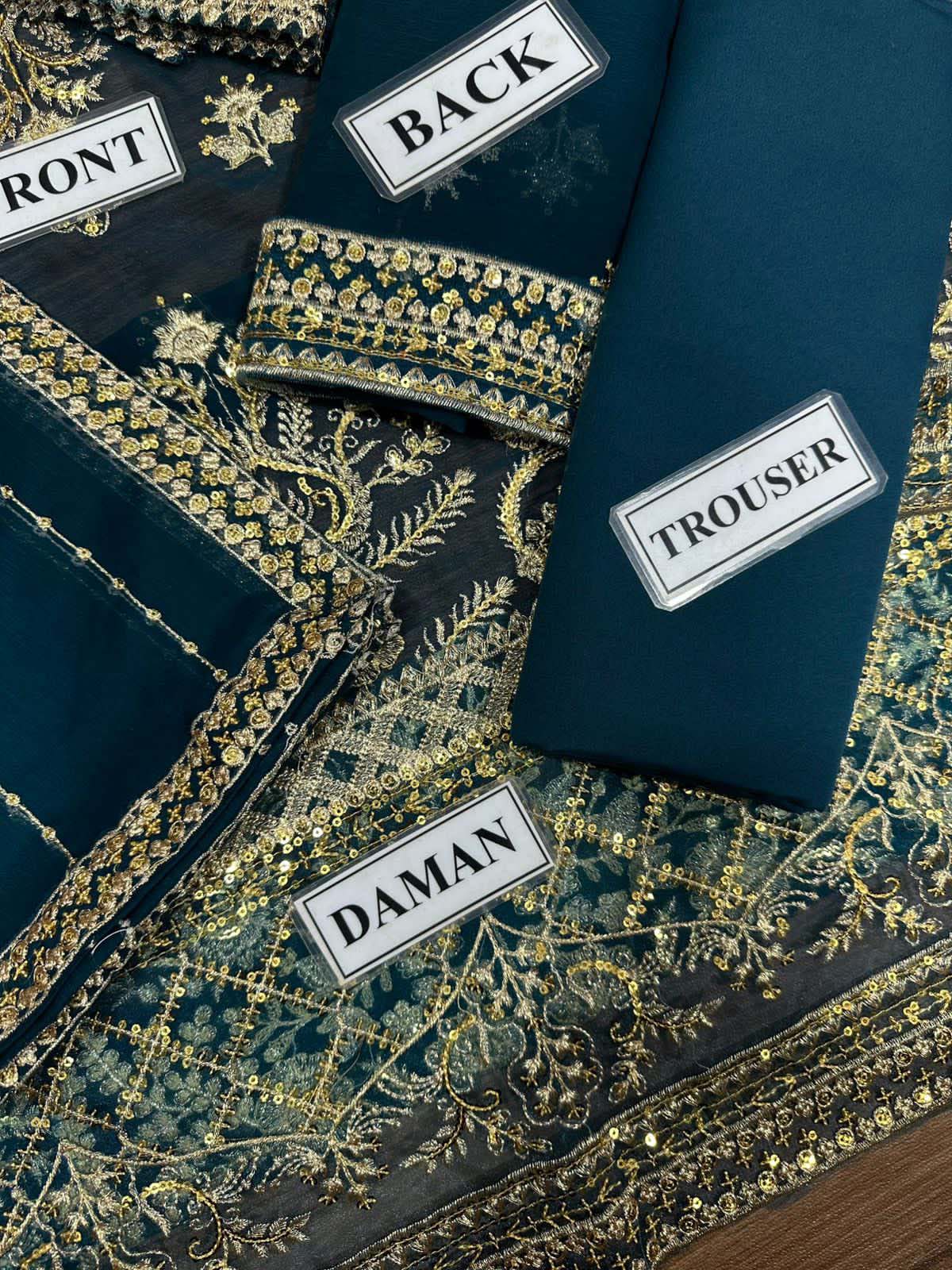 Asim Jofa Sequence Embroidered Chiffon 3-Piece with Malai Trouser Unstitched UP56