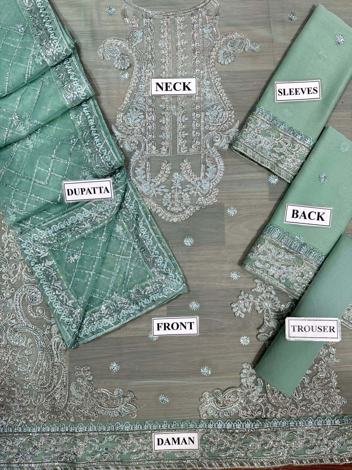 Asim Jofa Chiffon Collection 3-Piece  Unstitched UP68