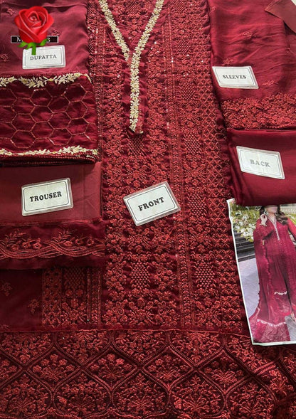 Azure Embroidered Chiffon Collection UP081