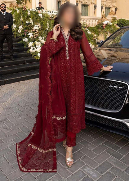 Azure Embroidered Chiffon Collection UP081