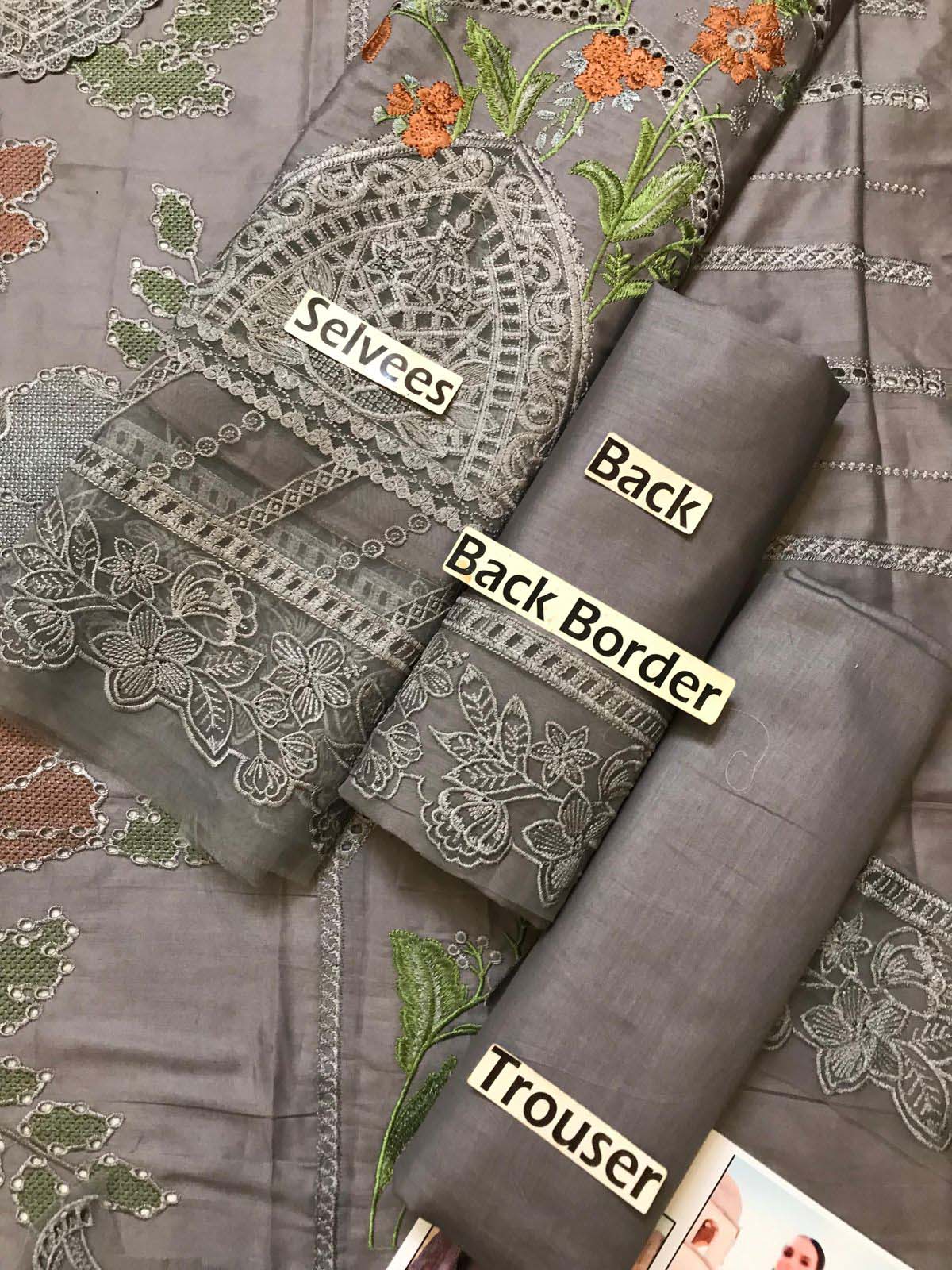 Maria B Heavy Embroidered Lawn 3-Piece suite Unstitched UP08