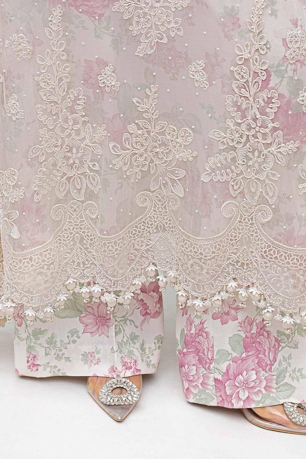 Maria B Chiffon 3-Piece with Digital Printed Dupatta & Shamoz Silk Trouser Unstitched UP165