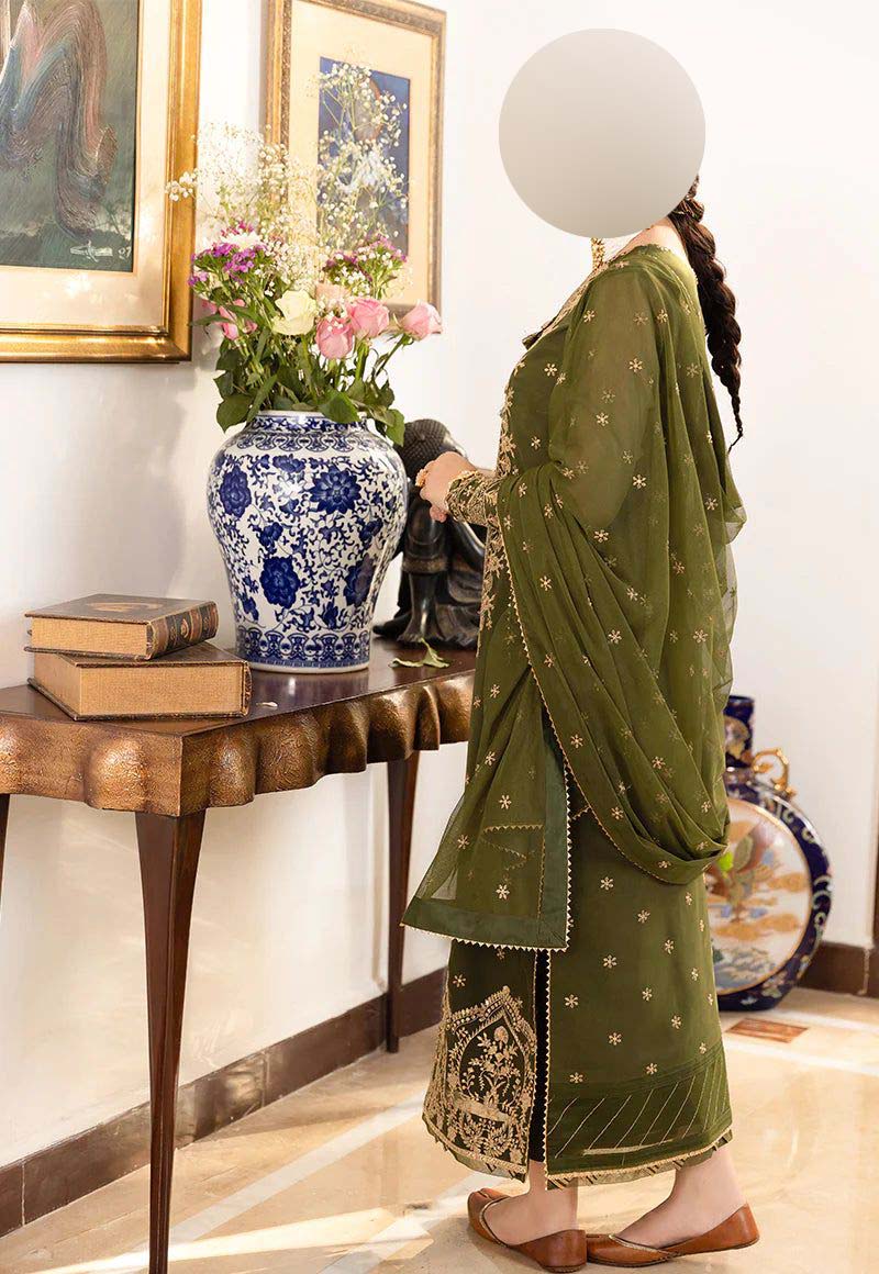Asim Jofa Chiffon Collection 3-Piece with Heavy Embroidered Dupatta Unstitched UP178
