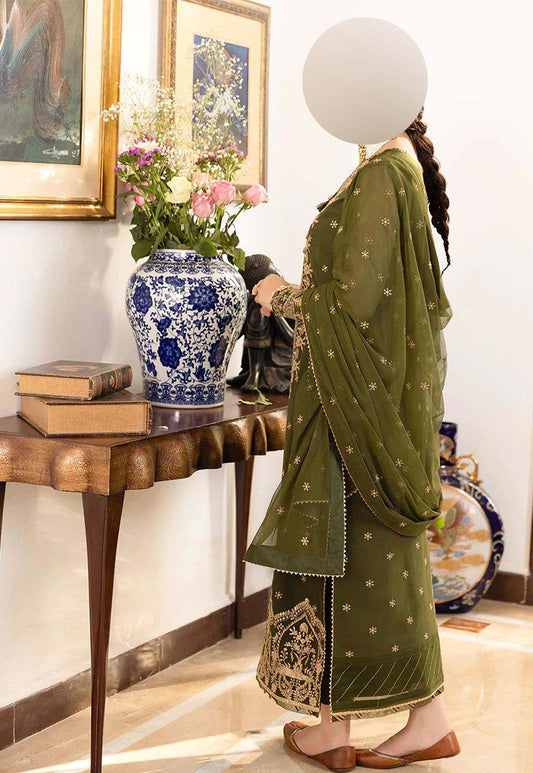 Asim Jofa Chiffon Collection 3-Piece with Heavy Embroidered Dupatta Unstitched UP178
