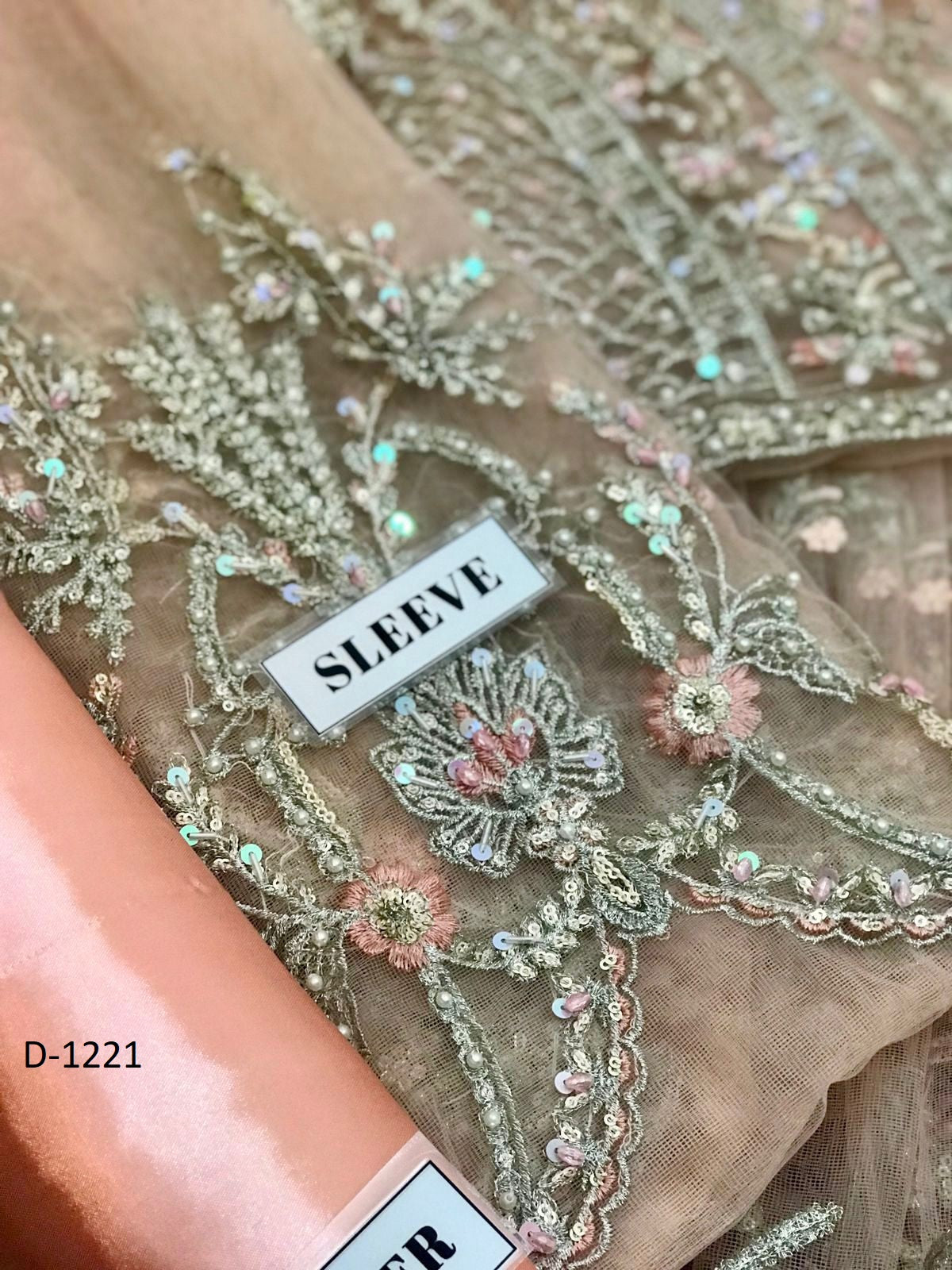 Maria B Luxury Net Frock 3-Piece with Heavy Embroidered Dupatta Unstitched UP203