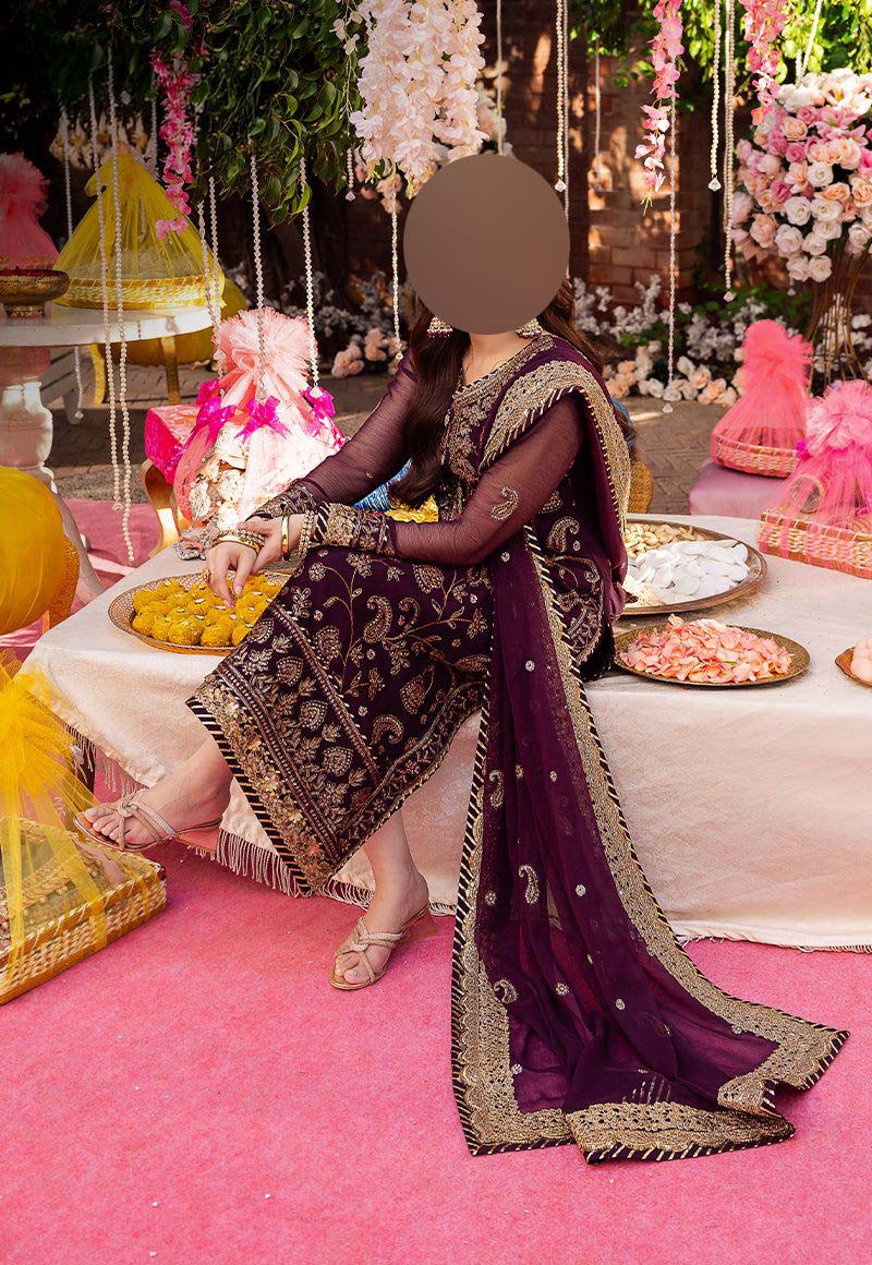 Asim Jofa Chiffon 3-Piece Suit Unstitched UP210
