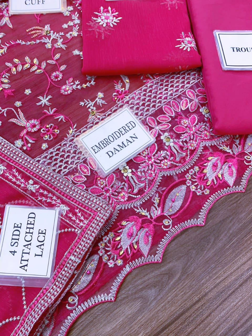 Sahane Luxury Chiffon 3-Piece Suit with Embroidered Dupatta Unstitched UP221