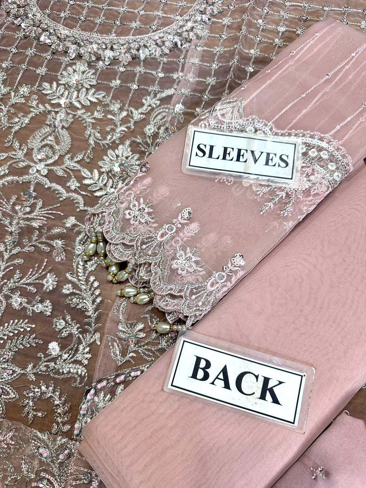 Baroque Organza 3-Piece with Embroidered Dupatta & Shalmoz Silk Trouser Unstitched UP54