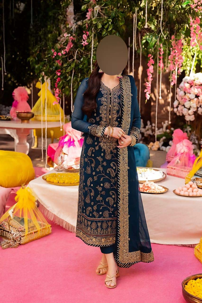 Asim Jofa Chiffon 3-Piece Suit Unstitched 1UP210