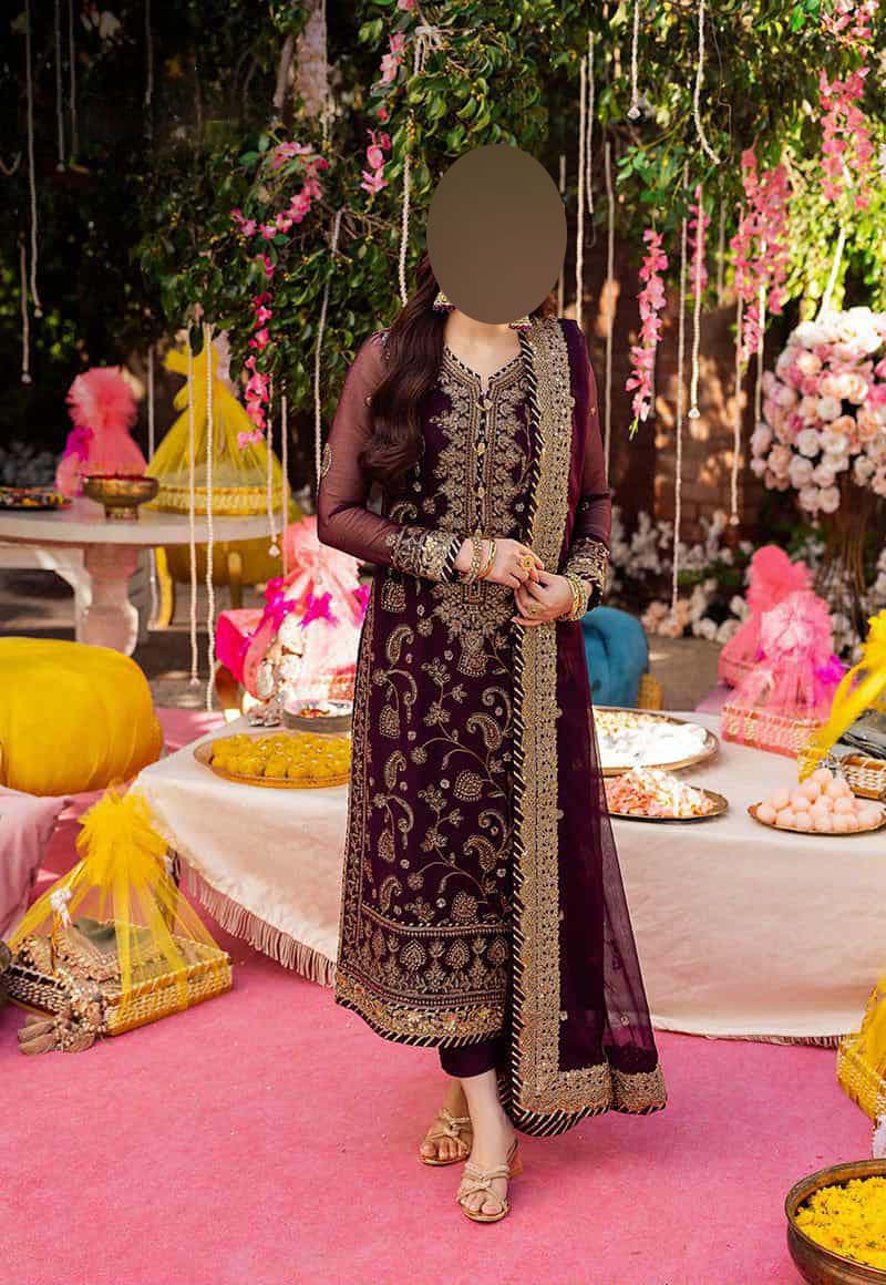 Asim Jofa Chiffon 3-Piece Suit Unstitched UP210
