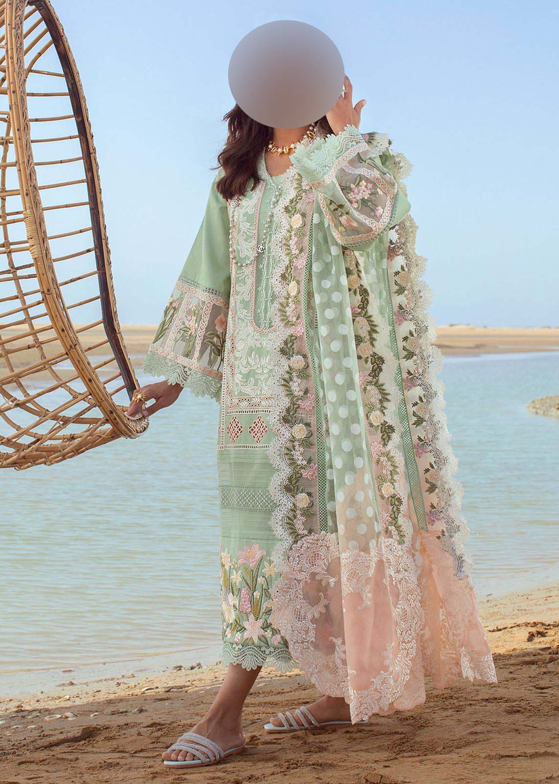 Crimson Luxury Chikankari Lawn 3-Piece with Jacquard Dupatta Unstitched UP312