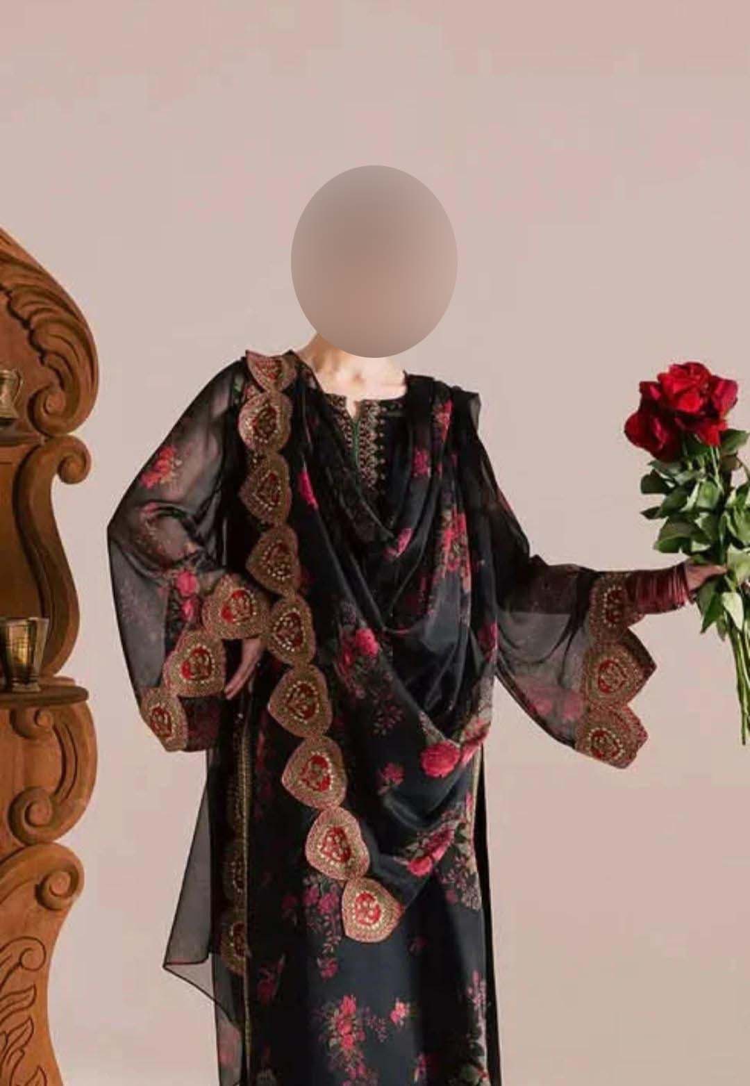 Digital Printed Lawn 3-Piece with Ready-to-Wear Chiffon Dupatta Unstitched DPS95