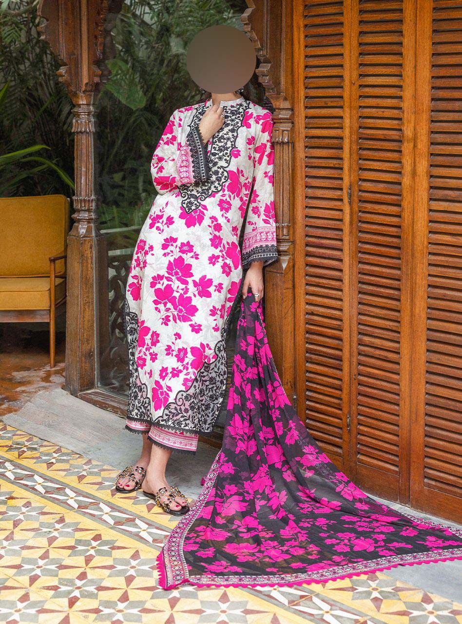 Digital Printed Lawn 3-Piece with Ready-to-Wear Chiffon Dupatta Unstitched 3DPS95