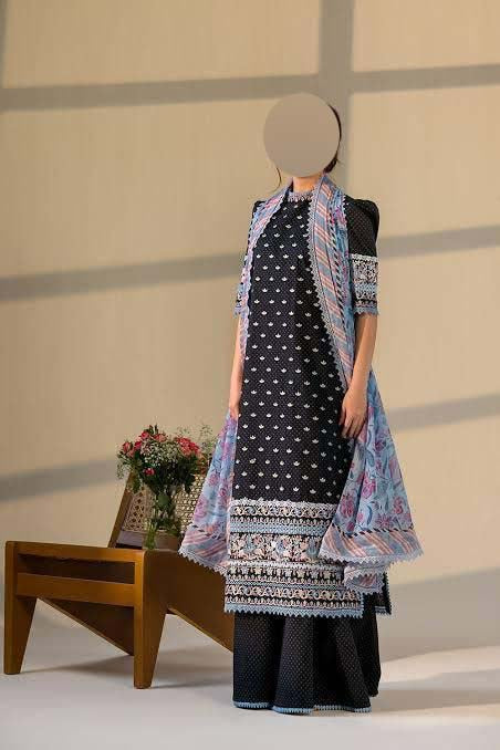 Digital Printed Lawn 3-Piece with Ready-to-Wear Chiffon Dupatta Unstitched 4DPS95