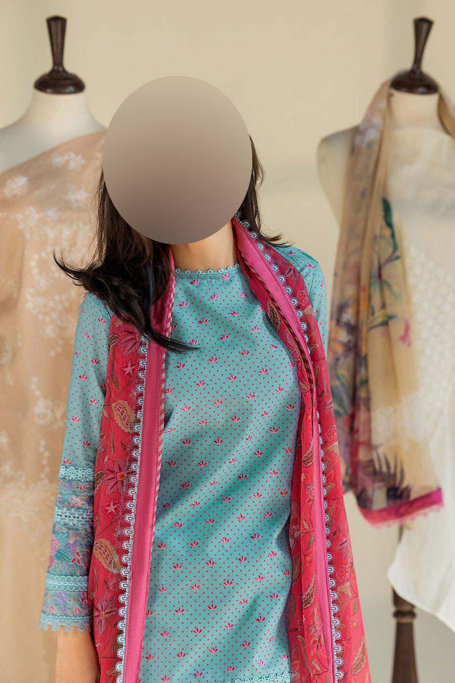 Digital Printed Lawn 3-Piece with Ready-to-Wear Chiffon Dupatta Unstitched 5DPS95