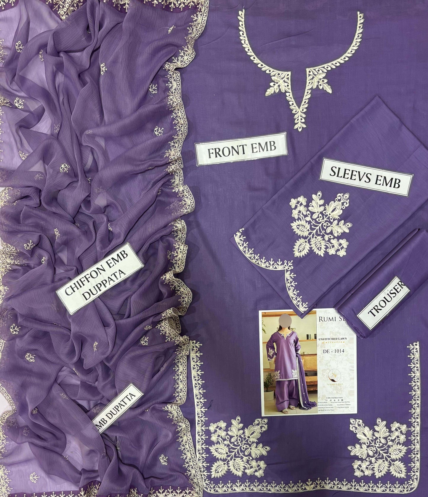 Premium Air-Jet Lawn 3-Piece with Premium Dupatta Unstitched NF57