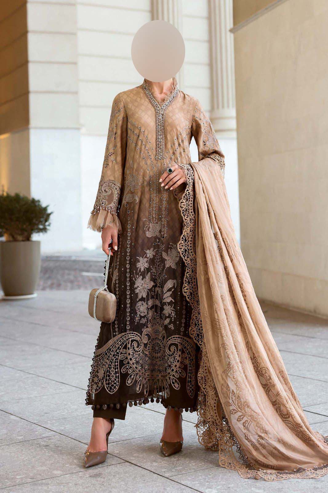 Maria B Digital Printed Lawn 3-Piece with Chiffon Dupatta Unstitched DPS103
