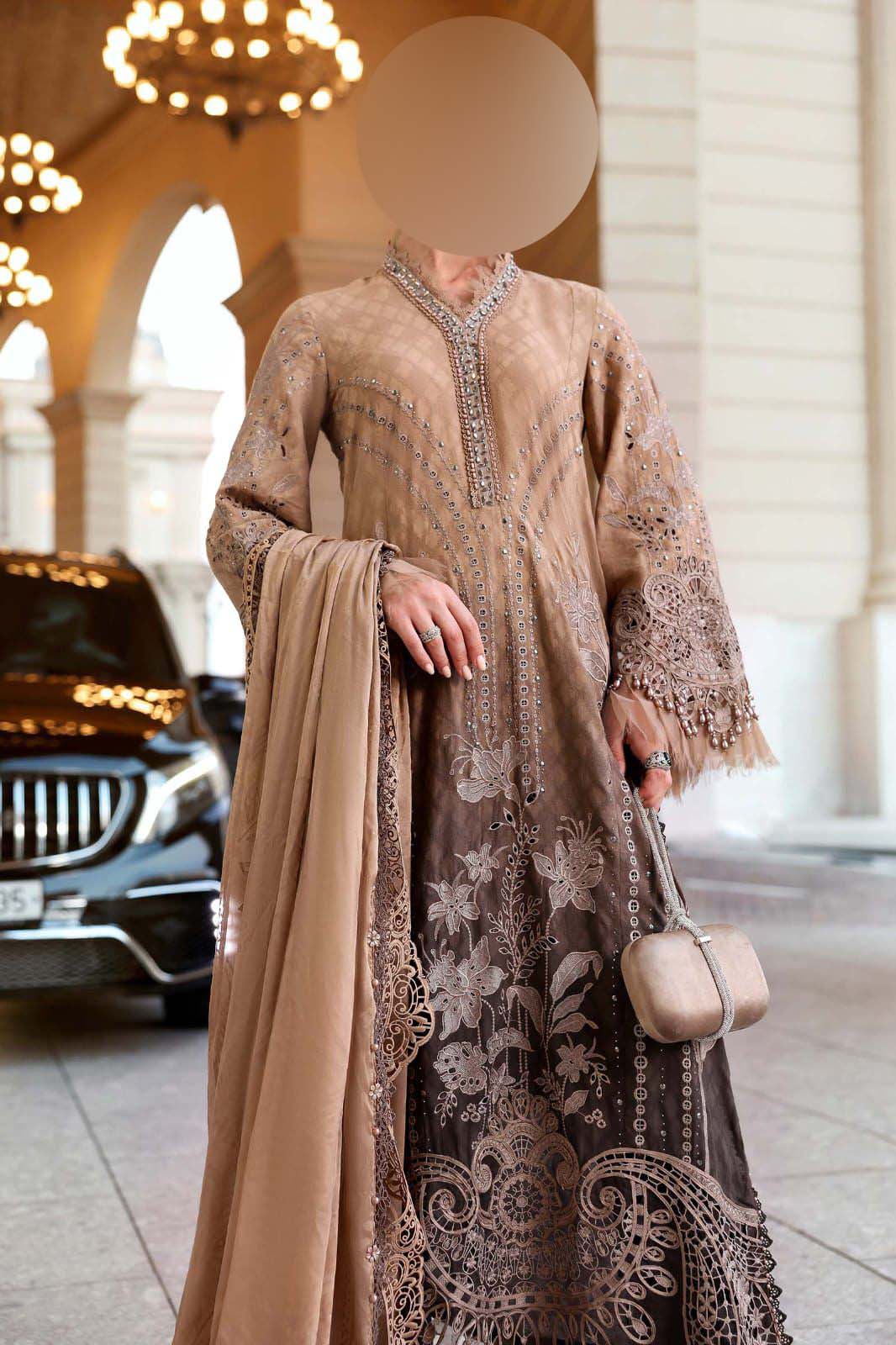 Maria B Digital Printed Lawn 3-Piece with Chiffon Dupatta Unstitched DPS103