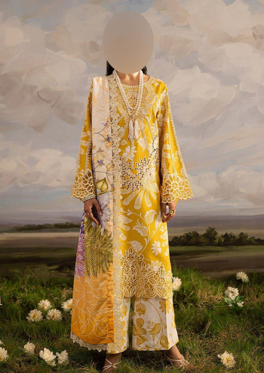 Mahnur Digital Printed Lawn 3-Piece with Chiffon Dupatta Unstitched DPS102