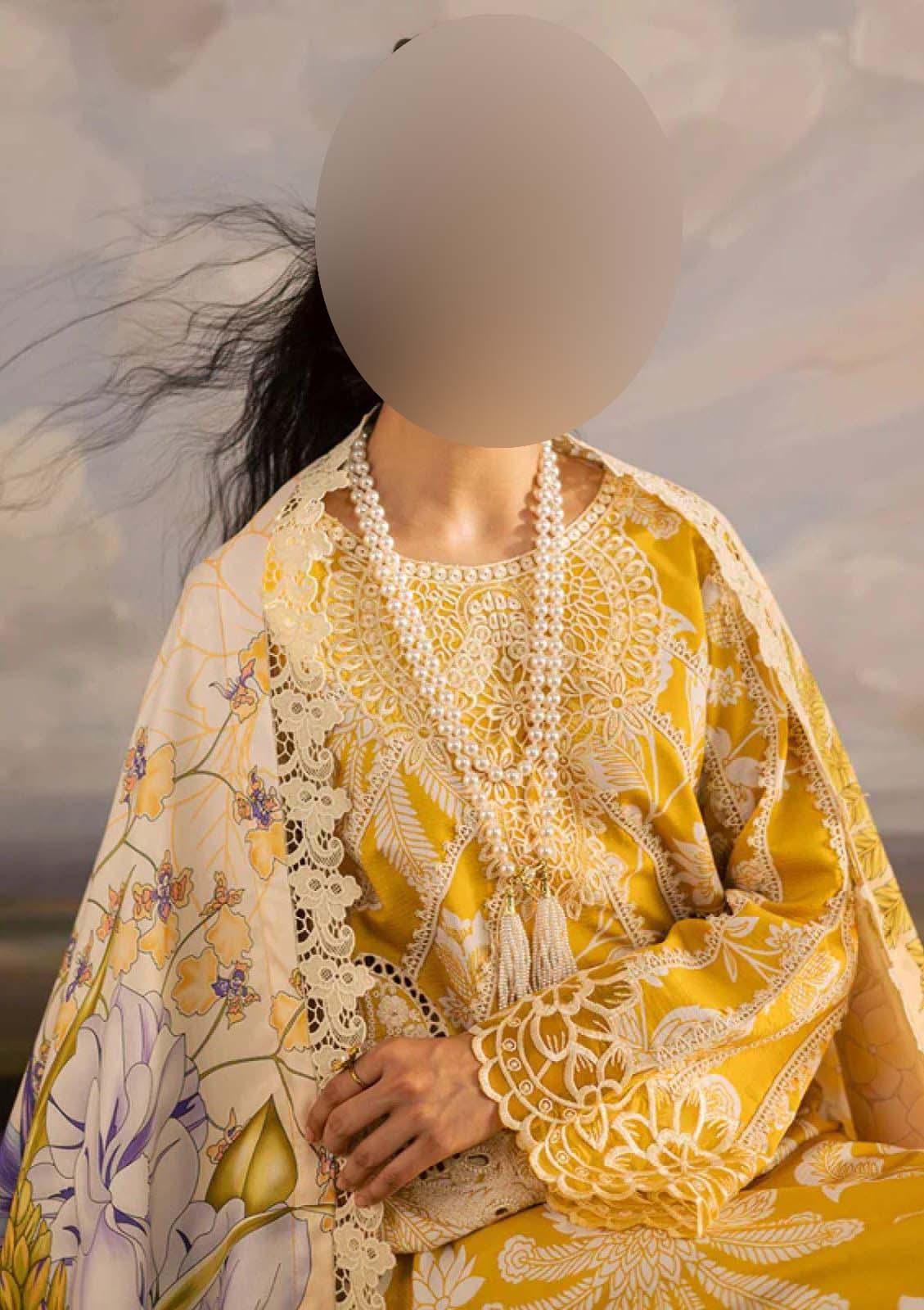 Mahnur Digital Printed Lawn 3-Piece with Chiffon Dupatta Unstitched DPS102