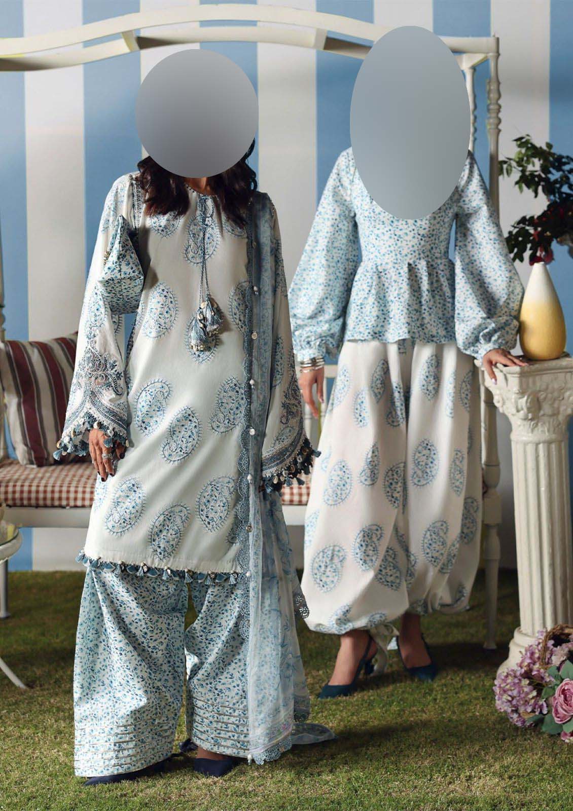 Maria B Digital Printed Lawn 3-Piece with Chiffon Dupatta Unstitched DPS101