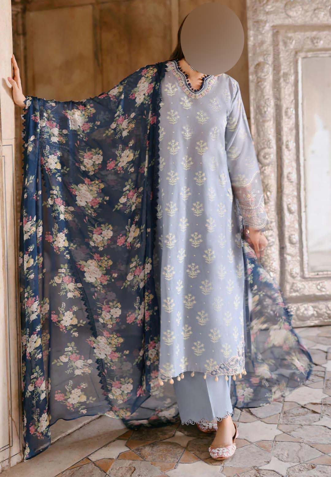 Cross Stitch Heavy Embroidered Lawn 3-Piece Suite Unstitched DPS96