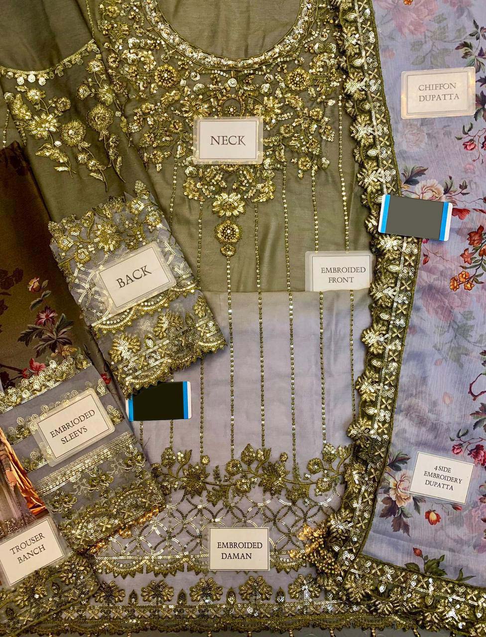 Charizma Chiffon 3-Piece with Digital Printed Chiffon Dupatta Unstitched IM43