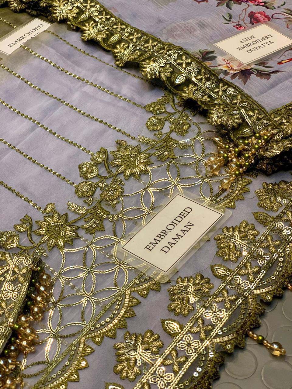 Charizma Chiffon 3-Piece with Digital Printed Chiffon Dupatta Unstitched IM43
