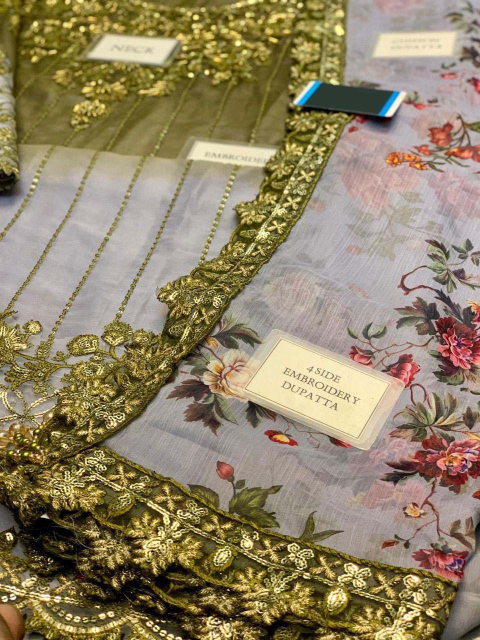 Charizma Chiffon 3-Piece with Digital Printed Chiffon Dupatta Unstitched IM43