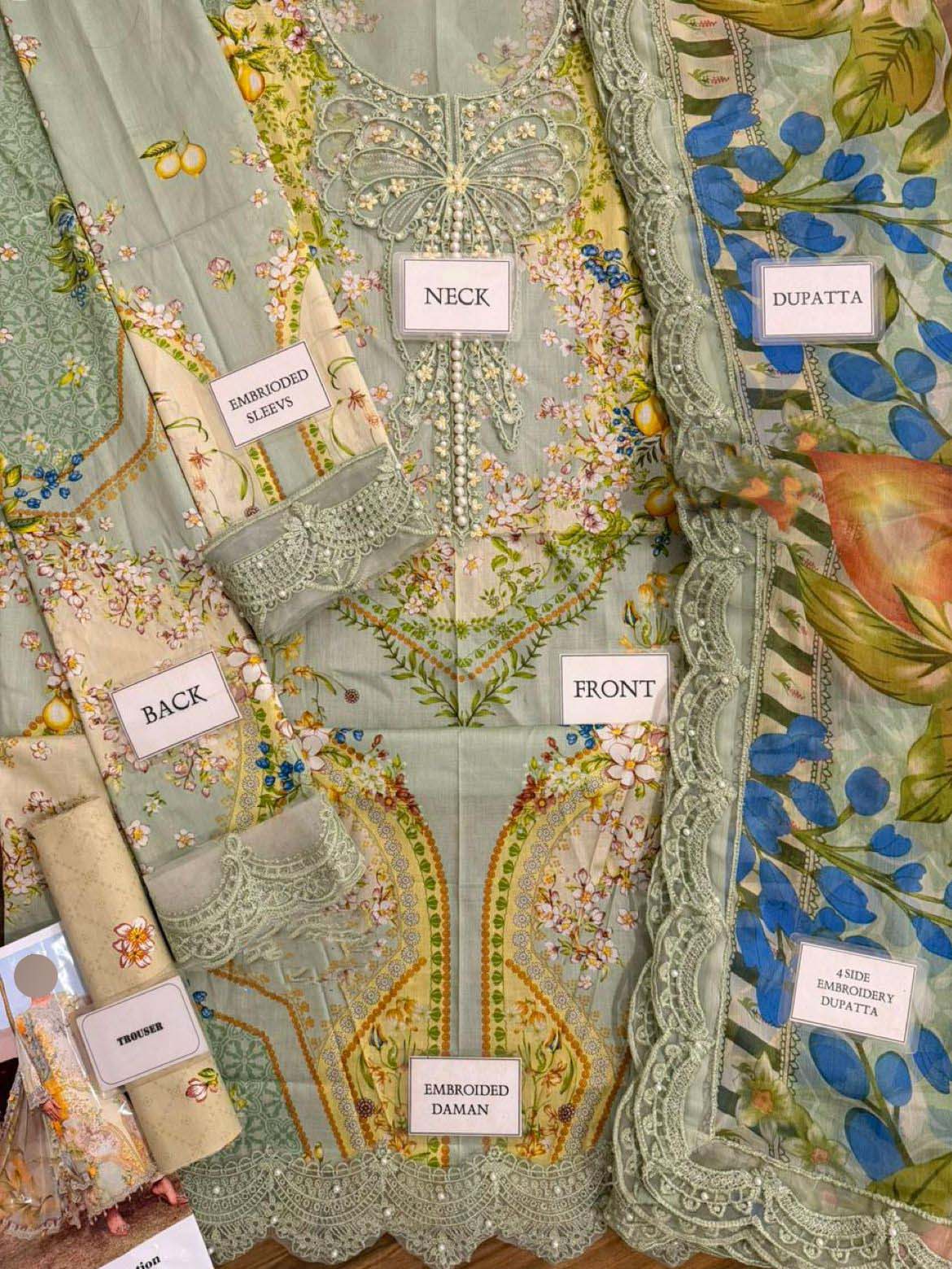 Maria B Printed Lawn 3-Piece with Chiffon Dupatta Unstitched 2IM44