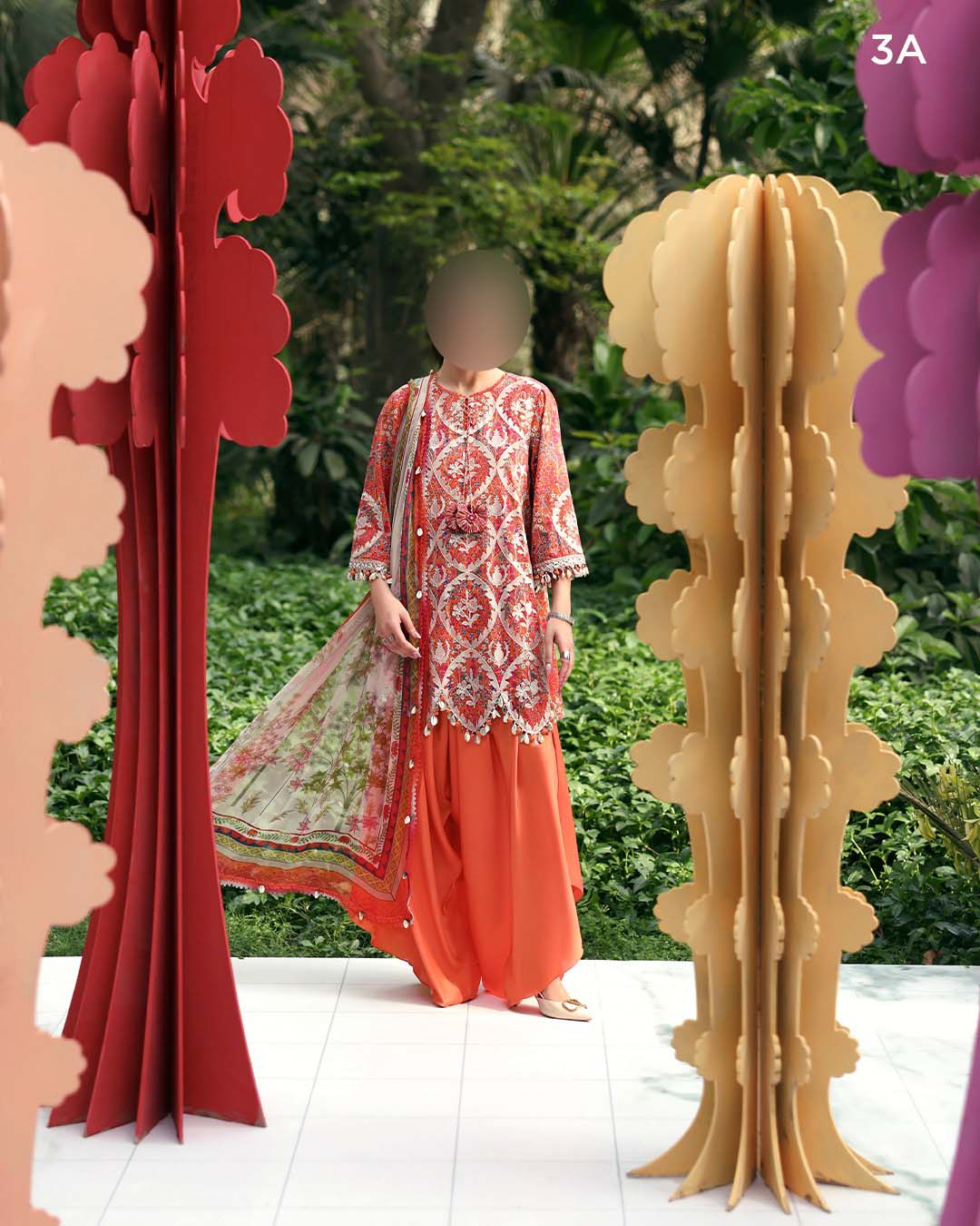 Printed Lawn 3-Piece Suit with Chiffon Dupatta KS79MX014