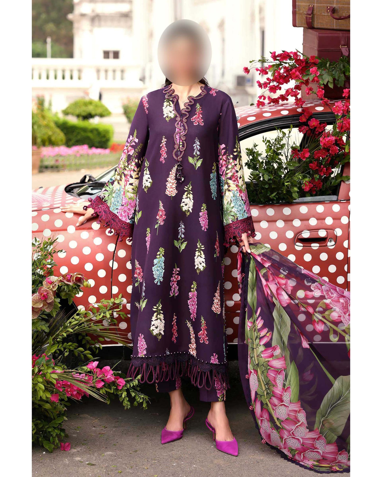 Printed Lawn 3-Piece Suit with Chiffon Dupatta KS79MX016