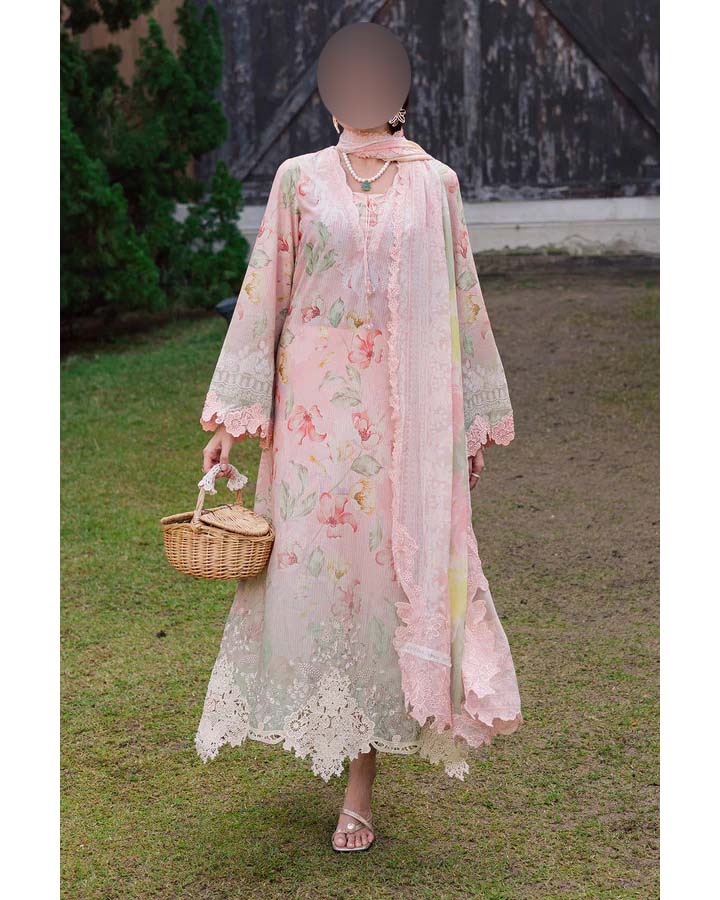 Printed Lawn 3-Piece Suit with Chiffon Dupatta KS79MX021