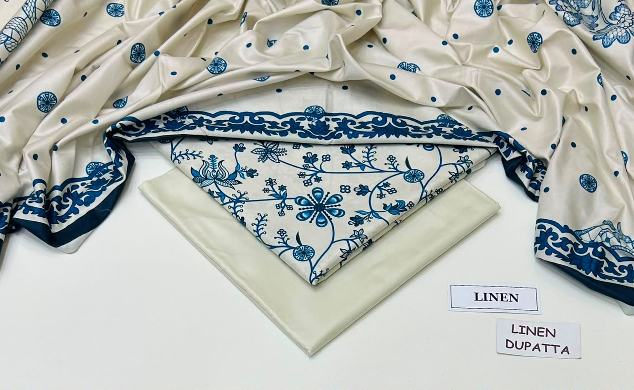 Premium Digital Printed Linen 3-Piece Suit 220-2