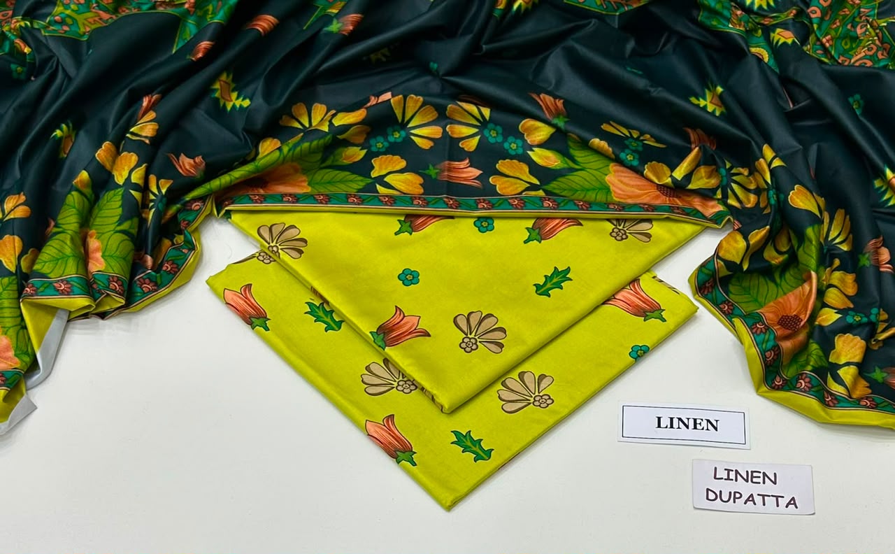 Premium Digital Printed Linen 3-Piece Suit 220-3